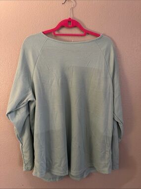Mint Relaxed Crewneck Waffle Knit Sweater. Size XL